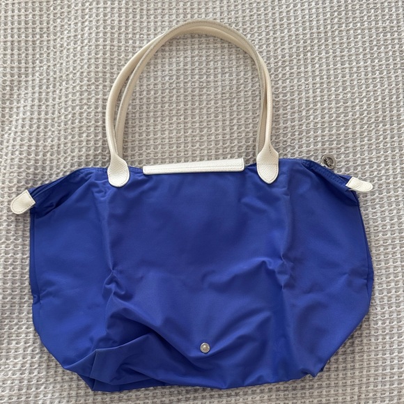 Longchamp Blue and White Shoulder Bag - Picture 3 of 4
